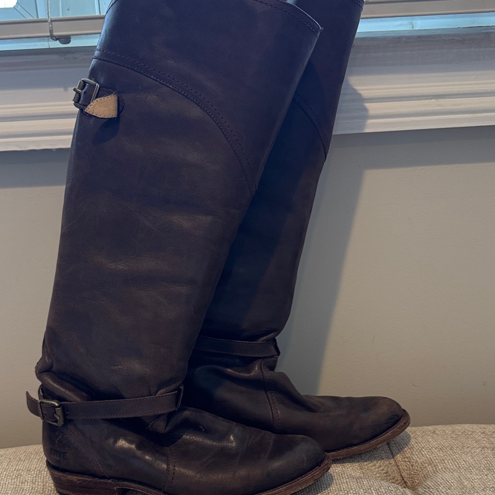 Frye Brown Riding Boots - Picture 2 of 7